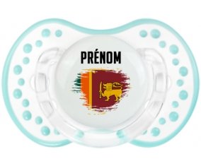 Drapeau effet pinceau Sri Lanka Srilanka avec prénom Sucette LOVI Dynamic Retro-blanc-lagon classique