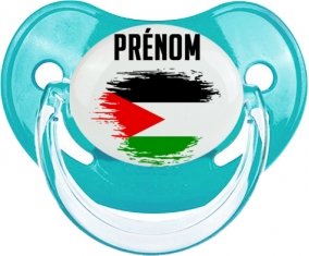Drapeau effet pinceau État de Palestine avec prénom Tétine Physiologique Bleue classique