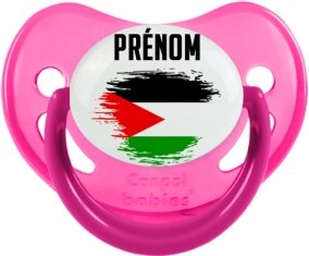 Drapeau effet pinceau État de Palestine avec prénom Tétine Physiologique Rose phosphorescente