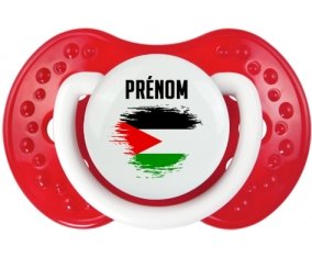 Drapeau effet pinceau État de Palestine avec prénom Sucete LOVI Dynamic Blanc-rouge classique