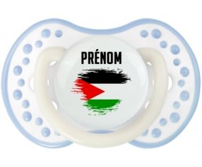 Drapeau effet pinceau État de Palestine avec prénom Sucete LOVI Dynamic Blanc-cyan classique