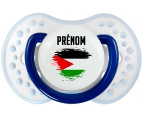 Drapeau effet pinceau État de Palestine avec prénom Sucete LOVI Dynamic Marine-blanc-bleu classique