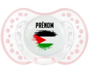 Drapeau effet pinceau État de Palestine avec prénom Sucete LOVI Dynamic Retro-blanc-rose-tendre classique