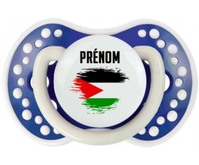 Drapeau effet pinceau État de Palestine avec prénom Sucete LOVI Dynamic Bleu-marine phosphorescente