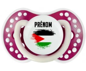 Drapeau effet pinceau État de Palestine avec prénom Sucete LOVI Dynamic Fuchsia phosphorescente