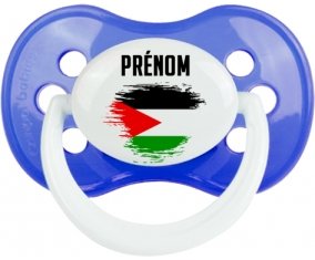 Drapeau effet pinceau État de Palestine avec prénom : Sucette Anatomique personnalisée
