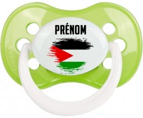 Drapeau effet pinceau État de Palestine avec prénom Sucete Anatomique Vert classique