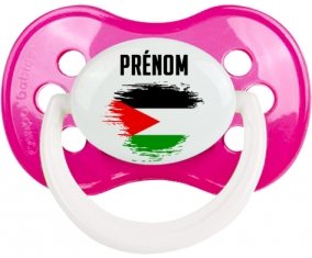 Drapeau effet pinceau État de Palestine avec prénom Sucete Anatomique Rose foncé classique