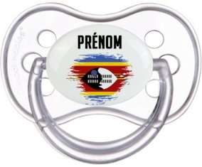 Drapeau effet pinceau Swaziland avec prénom Sucete Anatomique Transparente classique