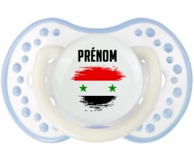 Drapeau effet pinceau République arabe syrienne avec prénom Sucette LOVI Dynamic Blanc-cyan classique