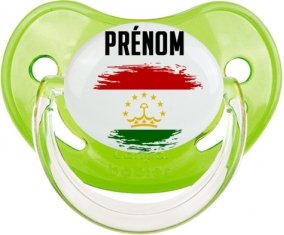 Drapeau effet pinceau Tadjikistan avec prénom Sucete Physiologique Vert classique