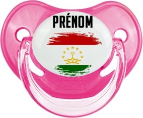Drapeau effet pinceau Tadjikistan avec prénom Sucete Physiologique Rose classique