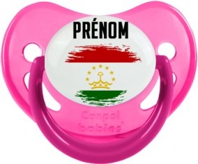 Drapeau effet pinceau Tadjikistan avec prénom Sucete Physiologique Rose phosphorescente