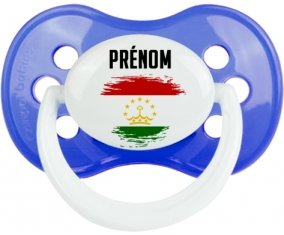 Drapeau effet pinceau Tadjikistan avec prénom : Sucette Anatomique personnalisée