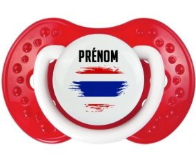 Drapeau effet pinceau Thaïlande avec prénom Sucette LOVI Dynamic Blanc-rouge classique