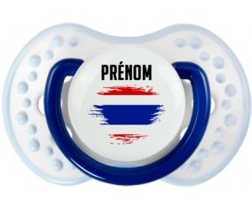 Drapeau effet pinceau Thaïlande avec prénom Sucette LOVI Dynamic Marine-blanc-bleu classique
