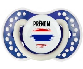 Drapeau effet pinceau Thaïlande avec prénom Sucette LOVI Dynamic Bleu-marine phosphorescente