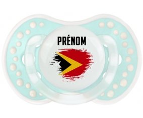 Drapeau effet pinceau Timor Leste avec prénom Sucete LOVI Dynamic Retro-turquoise-lagon classique