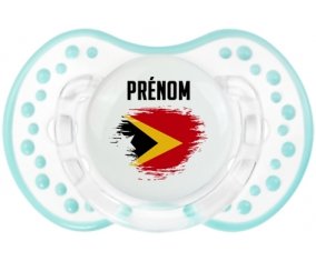 Drapeau effet pinceau Timor Leste avec prénom Sucete LOVI Dynamic Retro-blanc-lagon classique