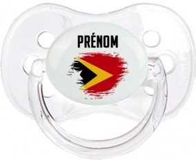 Drapeau effet pinceau Timor Leste avec prénom Sucete Cerise Transparent classique