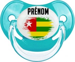 Drapeau effet pinceau Togo avec prénom : Sucette Physiologique personnalisée