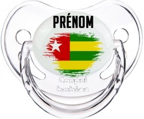 Drapeau effet pinceau Togo avec prénom Sucete Physiologique Transparent classique