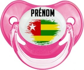 Drapeau effet pinceau Togo avec prénom Sucete Physiologique Rose classique
