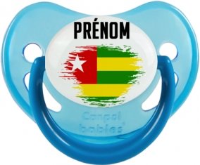 Drapeau effet pinceau Togo avec prénom Sucete Physiologique Bleue phosphorescente