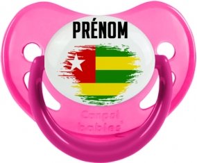 Drapeau effet pinceau Togo avec prénom Sucete Physiologique Rose phosphorescente