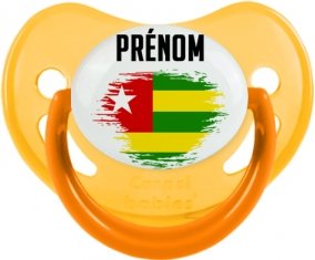 Drapeau effet pinceau Togo avec prénom Sucete Physiologique Jaune phosphorescente