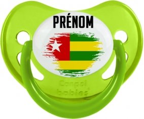 Drapeau effet pinceau Togo avec prénom Sucete Physiologique Vert phosphorescente