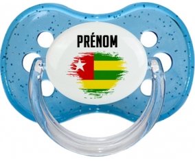 Drapeau effet pinceau Togo avec prénom : Sucette Cerise personnalisée