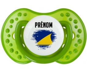 Drapeau effet pinceau Tokelau avec prénom : Sucette LOVI Dynamic personnalisée