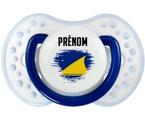 Drapeau effet pinceau Tokelau avec prénom Sucette LOVI Dynamic Marine-blanc-bleu classique