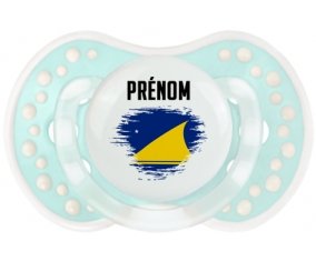 Drapeau effet pinceau Tokelau avec prénom Sucette LOVI Dynamic Retro-turquoise-lagon classique