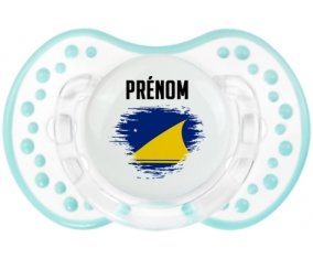 Drapeau effet pinceau Tokelau avec prénom Sucette LOVI Dynamic Retro-blanc-lagon classique