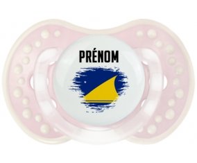 Drapeau effet pinceau Tokelau avec prénom Sucette LOVI Dynamic Retro-rose-tendre classique