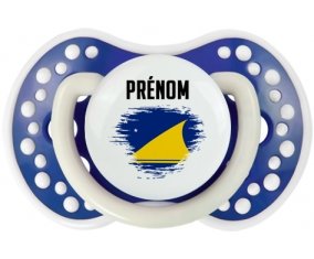 Drapeau effet pinceau Tokelau avec prénom Sucette LOVI Dynamic Bleu-marine phosphorescente