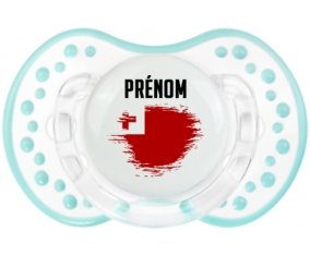 Drapeau effet pinceau Tonga avec prénom Sucette LOVI Dynamic Retro-blanc-lagon classique