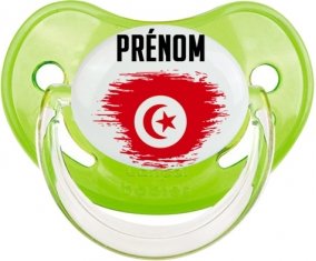 Drapeau effet pinceau Tunisie avec prénom Sucete Physiologique Vert classique