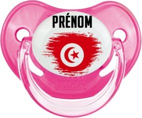 Drapeau effet pinceau Tunisie avec prénom Sucete Physiologique Rose classique