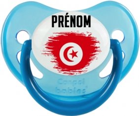 Drapeau effet pinceau Tunisie avec prénom Sucete Physiologique Bleue phosphorescente