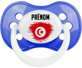 Drapeau effet pinceau Tunisie avec prénom : Sucette Anatomique personnalisée