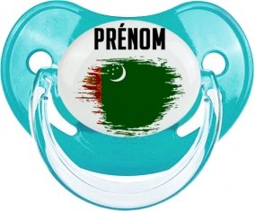 Drapeau effet pinceau Turkménistan avec prénom : Sucette Physiologique personnalisée