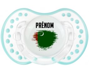 Drapeau effet pinceau Turkménistan avec prénom Sucette LOVI Dynamic Retro-blanc-lagon classique