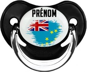 Drapeau effet pinceau Tuvalu avec prénom Sucete Physiologique Noir classique