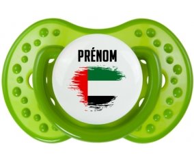 Drapeau effet pinceau Emirats Arabes Unis avec prénom Sucete LOVI Dynamic Vert classique