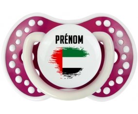 Drapeau effet pinceau Emirats Arabes Unis avec prénom Sucete LOVI Dynamic Fuchsia phosphorescente