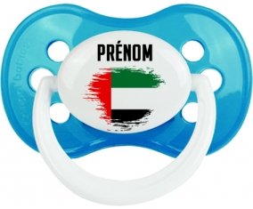 Drapeau effet pinceau Emirats Arabes Unis avec prénom Sucete Anatomique Cyan classique