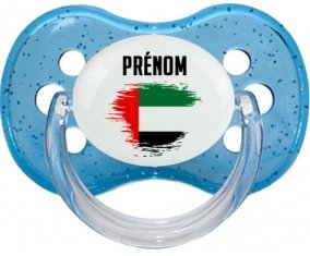 Drapeau effet pinceau Emirats Arabes Unis avec prénom : Sucette Cerise personnalisée